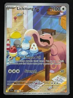 Lickitung 180/162 SV05: Temporal Forces Holo Illustration Rare NM Pokemon Card - Image 1