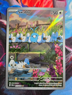 Swablu 213/182 Pokemon Paradox Rift Illustration Rare Card NM EN - Image 1