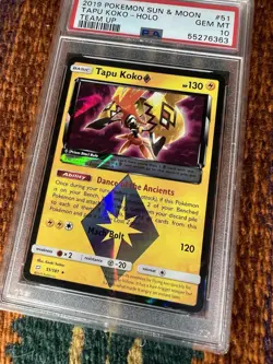 2019 Pokemon: TAPU KOKO 51/181 Holo Rare - Team Up Set Gem Mint - PSA 10 (read) - Image 2