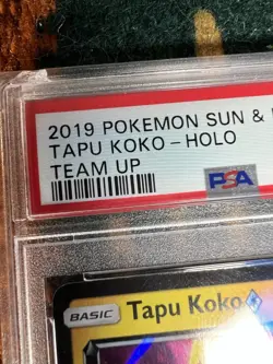 2019 Pokemon: TAPU KOKO 51/181 Holo Rare - Team Up Set Gem Mint - PSA 10 (read) - Image 4