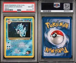 2000 POKEMON GYM CHALLENGE HOLO #5 GIOVANNI'S GYARADOS PSA 8 - Image 1
