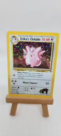 Erika's Clefable - 3/132 - Swirl - Pokemon Gym Heroes Holo Rare - LP - Image 2