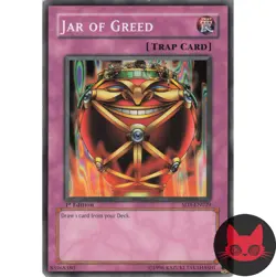 Yugioh Jar of Greed SD3-EN029 Common 1st Edition LP - Image 1