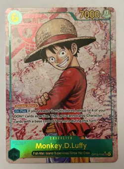 Monkey D Luffy Alt Art (SEC*) OP13-118 - Carrying on His Will ONE PIECE ENGLISH - Image 1