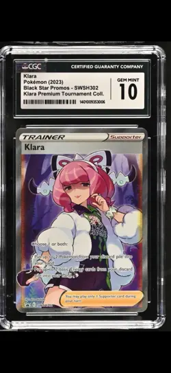 POKEMON 2023 KLARA PREMIUM TOURNAMENT COLLECTION #SWSH302 CGC 10 - Image 1