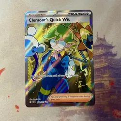 Clemont's Quick Wit 229/191 Sv08: Surging Sparks Full Art Rare Holo Pokemon Card - Image 1