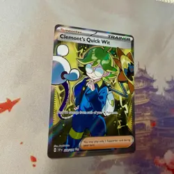 Clemont's Quick Wit 229/191 Sv08: Surging Sparks Full Art Rare Holo Pokemon Card - Image 3