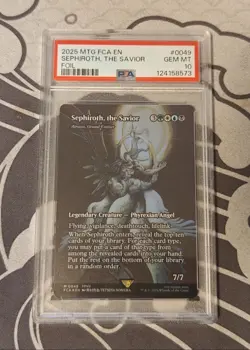 PSA 10 Magic the Gathering Sephiroth, the Savior Showcase Foil Final Fantasy - Image 1