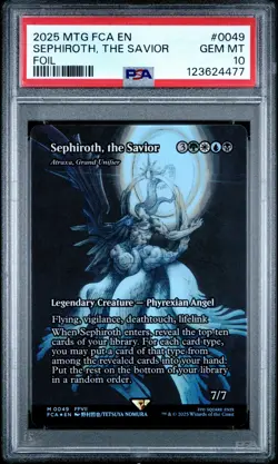 4477 Sephiroth The Savior 2025 MTG Final Fantasy FCA #0049 Foil PSA 10 - Image 1