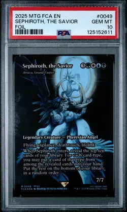 2025 MTG FINAL FANTASY: THROUGH THE AGES FOIL #0049 SEPHIROTH, THE SAVIOR PSA 10 - Image 1