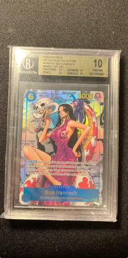 One Piece Boa Hancock OP07-051 Manga Alt Art BGS 10 PRISTINE Gem Mint - Image 1