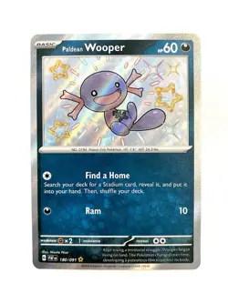 Paldean Wooper 180/091 Paldean Fates Shiny Rare Holo Pokemon TCG Card NM - Image 1