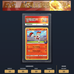 Scorbunny On the Ball Futsal Promo Card 004/005 - Ace 10 Gem Mint 💎 - Image 2