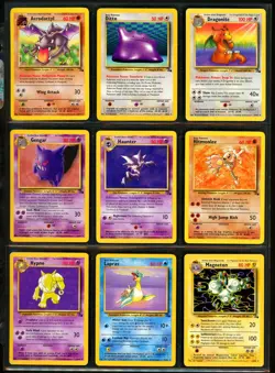 1999 Pokemon FOSSIL Set NEAR COMPLETE Unlimited Edition NON HOLO Cards Lot RARE - Image 2