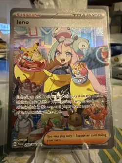 Pokemon TCG Paldea Evolved Trainer Card Iono Mint Holo 269/193 Pack Fresh - Image 1