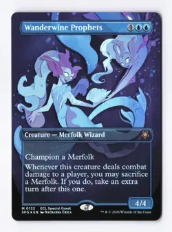 Wanderwine Prophets (Borderless Foil) (M) MTG Lorwyn Eclipsed Special Guest SPG - Image 1