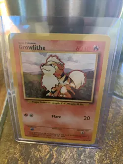 1999 Pokemon Base Set Growlithe 28/102 Very Rare, Great Condition. Never Played. - Image 2