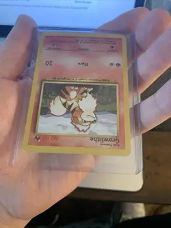 1999 Pokemon Base Set Growlithe 28/102 Very Rare, Great Condition. Never Played. - Image 5