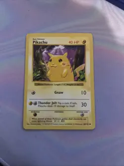 Pokemon TCG Pikachu 58/102 Shadowless RED CHEEKS MP Base Set Vintage #58 - Image 1