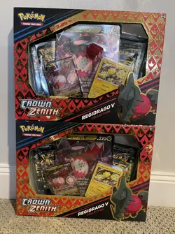 Pokemon TCG Crown Zenith Regidrago V Collection Boxes (Lot of 2) - Image 1