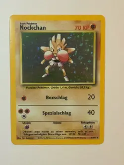 Pokemon Karte Nockchan Hitmonchan (7/102) Base Set Holo - Deutsch - Nearmint - Image 1