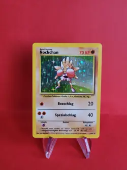 Pokemon Karte/card - Nockchan Hitmonchan 7/102 - Base Set - Holo - Light Played - Image 1