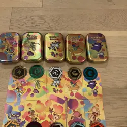 *EMPTY* Pokemon 151 Mini Tin Set 10 tins - Including ART and COINS. NO PACKS! - Image 2