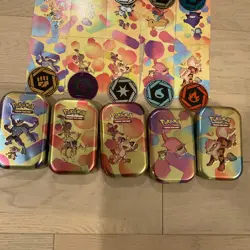 *EMPTY* Pokemon 151 Mini Tin Set 10 tins - Including ART and COINS. NO PACKS! - Image 3