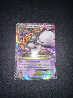 Pokemon TCG M Mewtwo EX 64/162 Breakthrough Ultra Rare Holo DMG - Image 1