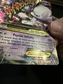 Pokemon TCG M Mewtwo EX 64/162 Breakthrough Ultra Rare Holo DMG - Image 4