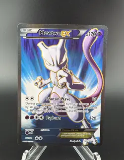 Pokemon Mewtwo EX TCG Full Art Holo Ultra Rare Card Breakthrough 157/162 - Image 1
