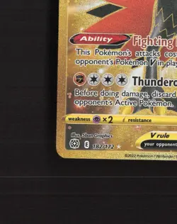 Galarian Zapdos V 182/172 Brilliant Stars Full Art Secret Rare Pokemon Card NM - Image 5
