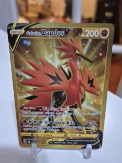 Galarian Zapdos V 182/172 Secret Rare Brilliant Stars Pokemon Card NM+ - Image 1