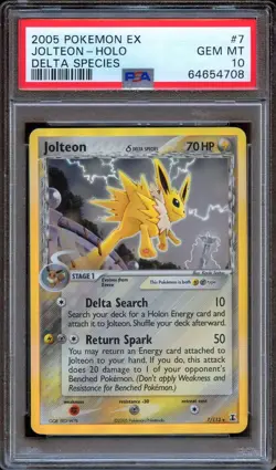 PSA 10 Pokemon Jolteon Holo EX Delta Species 7/113 GEM MINT - Image 1
