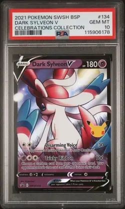 PSA 10 DARK SYLVEON V SWSH134 CELEBRATIONS COLLECTION PROMO POKEMON CARD - Image 1
