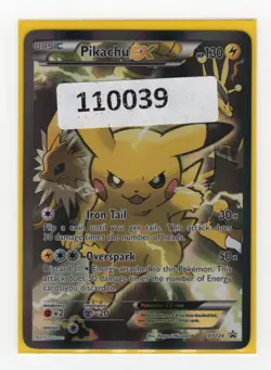 (110039) PIKACHU EX XY124 Black Star Holofoil Promo Card - RED & BLUE COLLECTION - Image 1