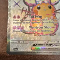 Pokemon Dedenne ex Full Art Tera Ultra Rare Holo Card 239/193 Paldea Evolved EX - Image 2