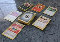 bundle of 61 Pokemon cards: Basic/Stage 1/Item/Stadium/Supporter/Special Energy - Image 1