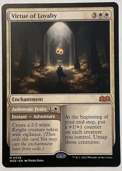 MTG Virtue of Loyalty-Wilds of Eldraine NM-M - Image 1
