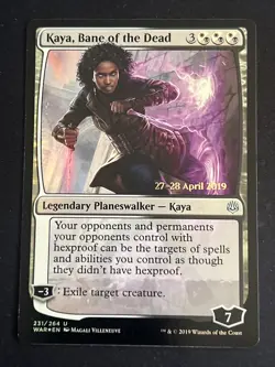 1x Foil Kaya, Bane of the Dead (231) War of the Spark Promos LP MTG Magic x1 MKE - Image 1