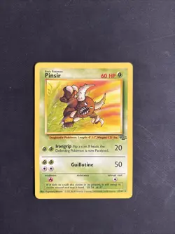 Pokemon TCG Pinsir Jungle 25/64 Regular Unlimited Rare Non Holo WOTC 1999 - LP - Image 1
