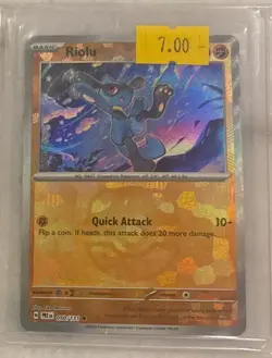 Pokemon TCG - Riolu (Master Ball Pattern) 050/131 Sv: Prismatic Evolutions Holo - Image 1