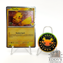 Pikachu 051/162 - Pokemon Day 2026 30th Anniversary Stamped Promo TCG Cosmo Holo - Image 1