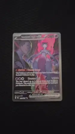 Pokemon TCG Destined Rivals Team Rocket's Mewtwo Ex SIR #231/182 RAW - Image 2