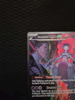 Pokemon TCG Destined Rivals Team Rocket's Mewtwo Ex SIR #231/182 RAW - Image 3