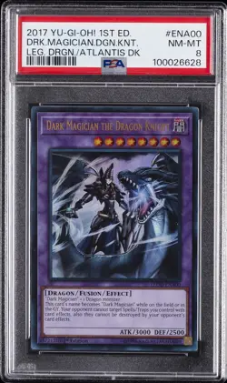 2017 1ST ED #ENA00 DARK MAGICIAN THE DRAGON KNIGHT PSA 8 - Image 1