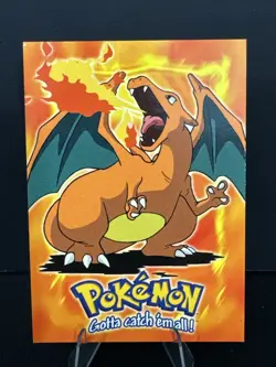 Topps 1999 Pokemon Charizard #E6 of 12 Blue Logo Non-Holo TCG Rare Vintage MT - Image 1