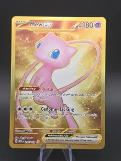 Pokemon Mew EX TCG Gold Hyper Rare Card 205/165 Scarlet Violet 151 Series - Image 1