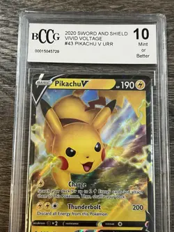 Pikachu V 043/185 PSA 10 Vivid Voltage Rare Pokemon Card Gem Mint TCG Holographi - Image 1