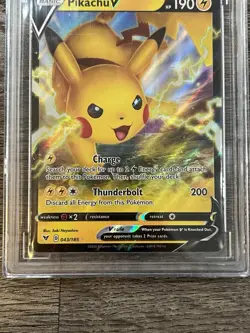 Pikachu V 043/185 PSA 10 Vivid Voltage Rare Pokemon Card Gem Mint TCG Holographi - Image 2